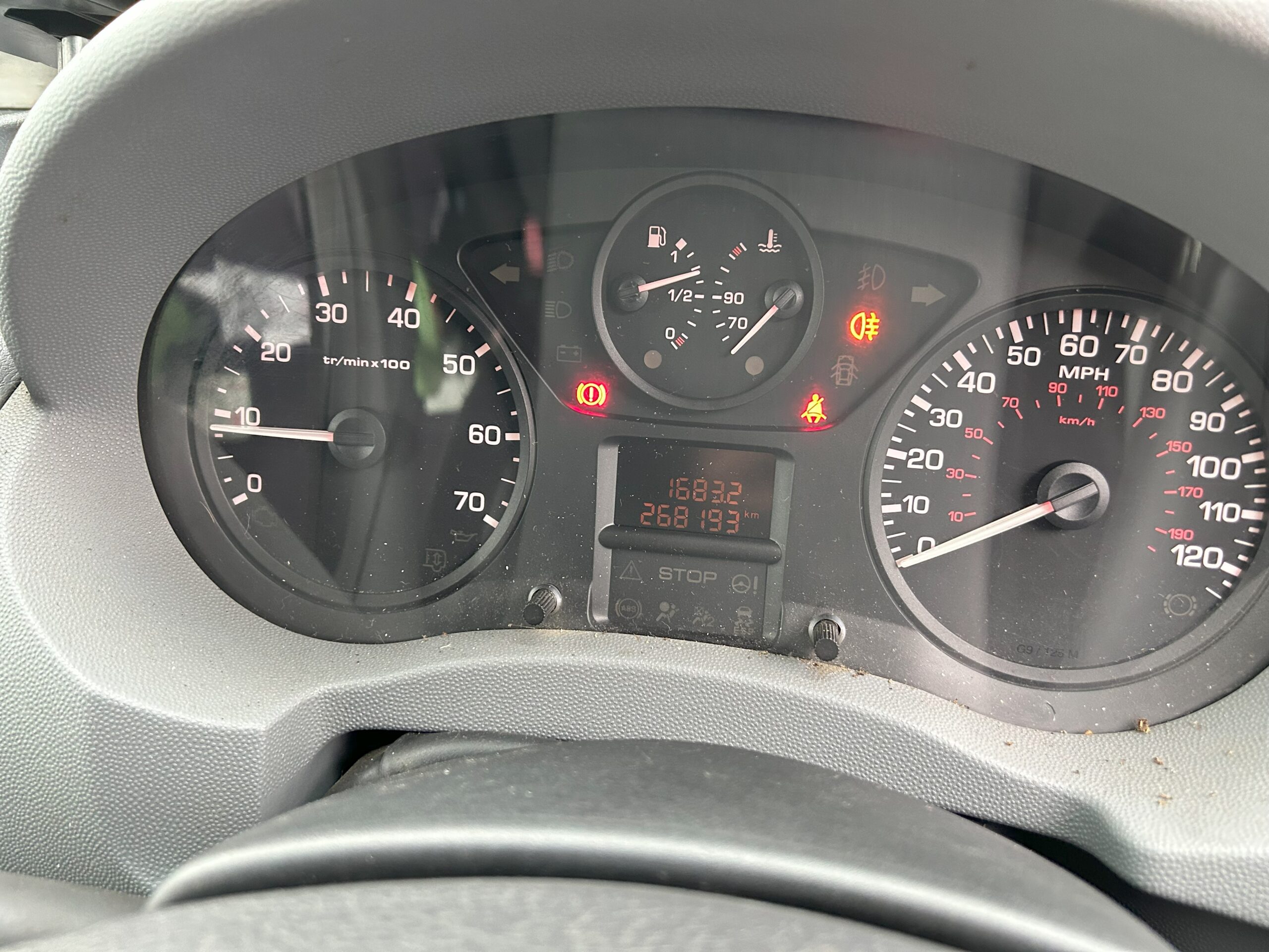 Dashboard warning light